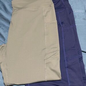 Green and Blue Leggings for Casual Wear